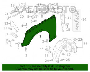 Aripa dreapta fata Audi A5 F5 17-