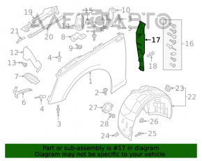 Garnitură aripă ușă - aripă stânga Audi A5 F5 17- nou OEM original