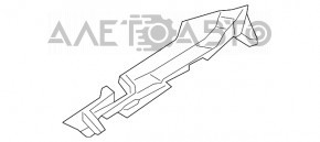 Garnitură aripă capotă - aripă stânga Audi A5 F5 17- lateral, prindere ruptă.