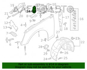 Capacul aripii din față stânga Audi A5 F5 17-