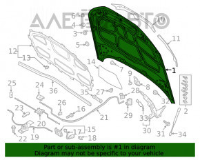 Капот голый Audi A5 F5 17- OEM