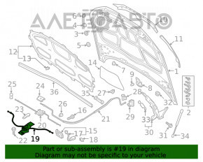 Ручка открытия замка капота подкапотная Audi A5 F5 17- с тросиками новый OEM оригинал