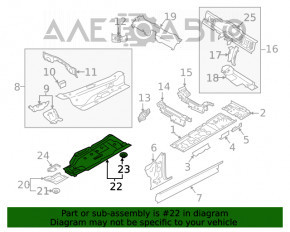 Защита днища левая Audi A5 F5 17- 5D