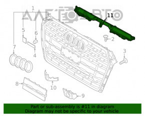 Grila radiatorului Audi A5 F5 17- nouă originală OEM