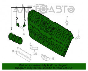 Grila radiatorului asamblată Audi A5 F5 17-19