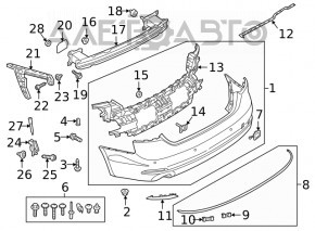 Reflector bara spate dreapta Audi A5 F5 17-19 premium, prestigiu nou original OEM