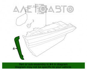 Capacul lanternei interioare stânga Audi A5 F5 17-19