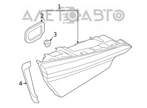 Capacul lanternei interioare stânga Audi A5 F5 17-19