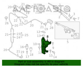 Rezervorul de spălare a parbrizului Audi A5 F5 17- cu capac, senzor și filtru.