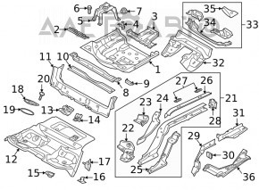 Защита днища задняя левая Audi A5 F5 17- новый OEM оригинал