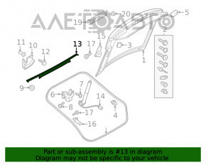 Capacul interior al portbagajului superior Audi A5 F5 17-