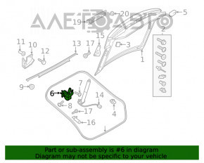 Петля двери багажника правая Audi A5 F5 17- 5D