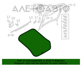 Уплотнитель двери багажника Audi A5 F5 17- 5D