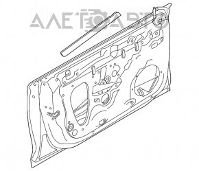 Дверь голая передняя левая Audi A5 F5 17- 5D красный LY3S, тычка