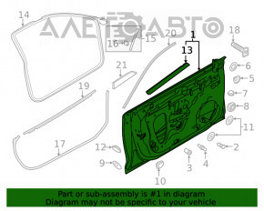 Дверь голая передняя левая Audi A5 F5 17- 5D красный LY3S, тычка