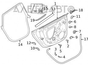 Дверь голая задняя левая Audi A5 F5 17- 5D