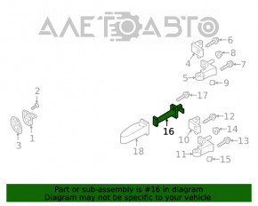 Limitatorul de ușă din fața dreapta a Audi A5 F5 17- 5D cu capac