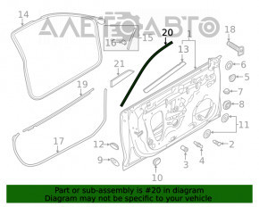 Garnitură de etanșare a acoperișului stânga Audi A5 F5 17-