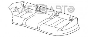 Задний ряд сидений 2 ряд Audi A5 F5 17- 5D кожа черн, подогрев