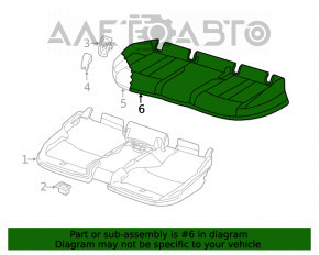 Задний ряд сидений 2 ряд Audi A5 F5 17- 5D кожа черн, подогрев