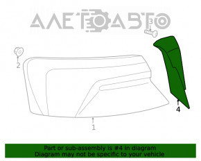 Накладка фонаря внешнего левая Audi A5 F5 17-19 5D