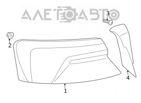 Накладка фонаря внешнего левая Audi A5 F5 17-19 5D