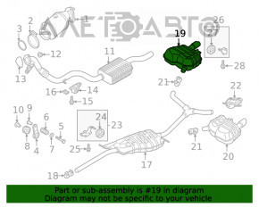 Silentioză spate, baie dreapta Audi A5 F5 20- 5D