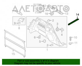 Plafonul de iluminare al portbagajului din spate dreapta pentru Audi A5 F5 17-