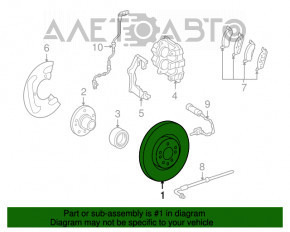 Placă de frână față dreapta Mercedes GLC 16-22 340/32mm