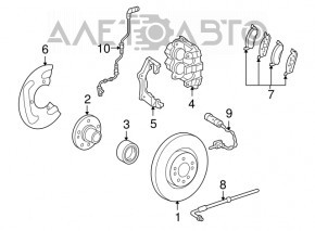 Disc frana dreapta fata Mercedes GLC 16-22 340mm nou original