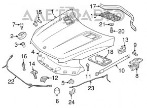 Эмблема капота Mercedes W167 GLE 350 450 20-23 новый OEM оригинал