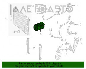 Compresorul de aer condiționat pentru Mercedes GLC 300/43 16-22