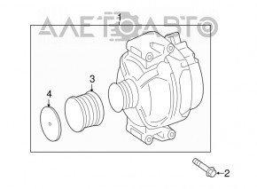 Generatorul Mercedes GLC 300 16-19 RWD