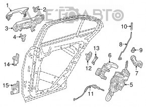 Заглушка внешней ручки задней левой Mercedes W167 GLE 350 450 20-23