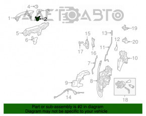 Capacul mânerului exterior din spate dreapta pentru Mercedes W167 GLE 350 450 20-23