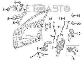 Заглушка внешней ручки задней правой Mercedes W167 GLE 350 450 20-23