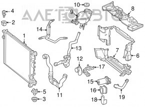 Suport radiator stânga sus Mercedes W167 GLE 350 450 20-23 nou OEM original