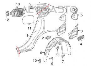 Grila de ventilatie dreapta Mercedes GLC 16-22