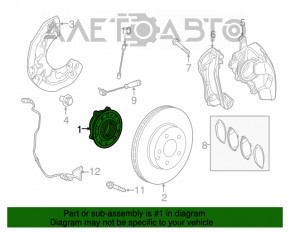 Rulmentul roții față stânga Mercedes GLC 16-22 RWD este ruginit, face zgomot