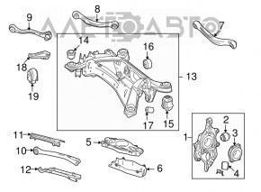 Maneta transversala sus spate dreapta Mercedes GLC 16-22 nou original OEM