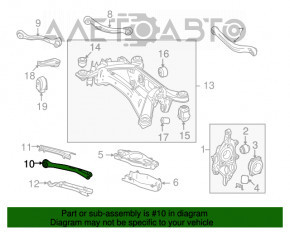 Maneta longitudinală inferioară spate stânga Mercedes GLC 16-22