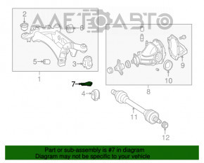 Capacul de protecție a barei spate stânga Mercedes GLC 300 16-22