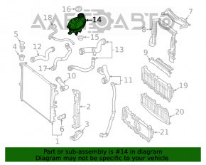 Rezervor de expansiune pentru răcire Mercedes GLC 16-22 fără capac