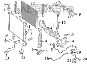 Патрубок охлаждения на бачок Mercedes GLC 16-22 новый OEM оригинал