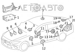 Difuzor torpedo Mercedes GLC 16-22 pentru genunchii șoferului