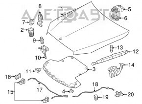 Cablu de deschidere a capotei spate pentru Mercedes GLC 16-22, nou, original OEM