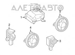 Modulul computerizat al airbag-urilor SRS pentru airbag-urile de siguranță Mercedes GLC 16-19.