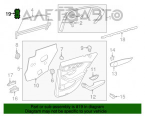 Controlul geamului electric din spate dreapta pentru Mercedes GLC 16-22, culoare bej.