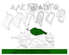 Scaun șofer Mercedes GLC 16-22 cu airbag, electric, încălzire, memorie, piele bej.