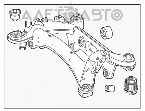 Подрамник задний Mercedes GLC 300/350e 16-22